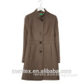 stand collar wool overcoat for lady